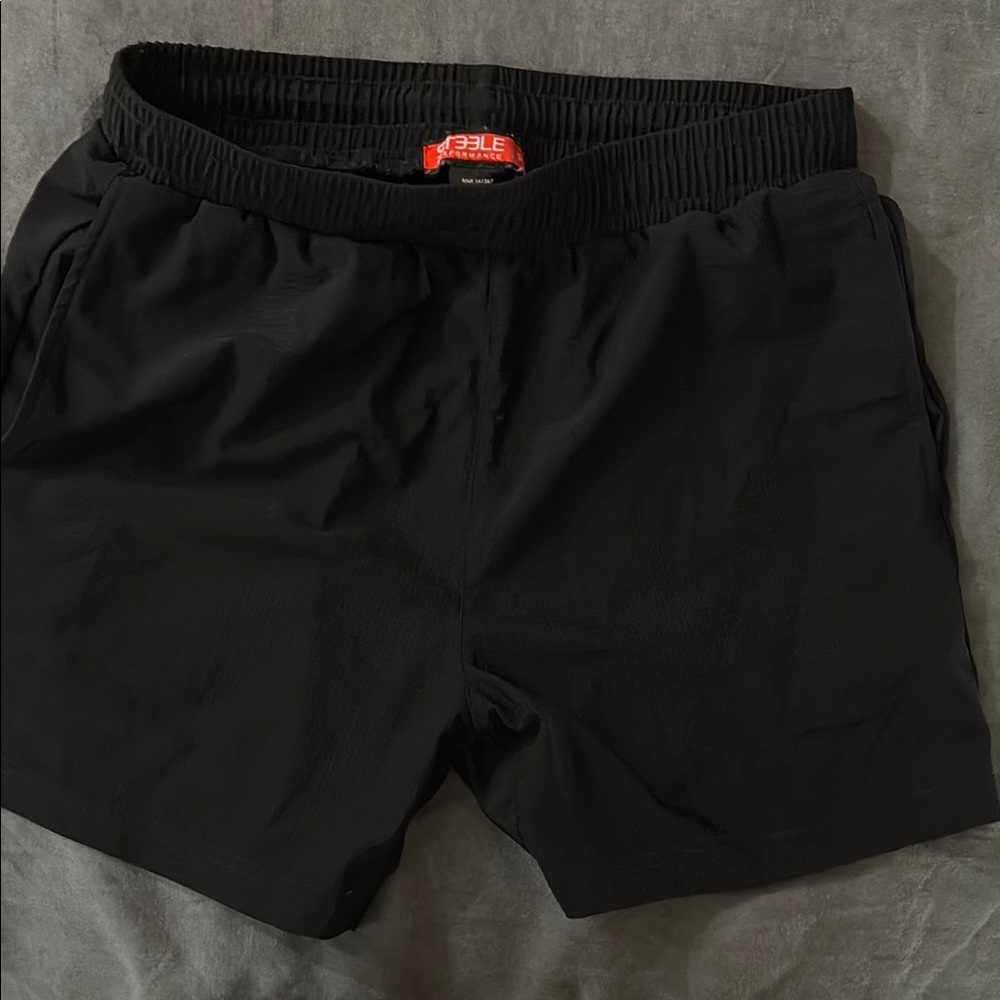 St33le Black Mesh Short Shorts 5 inch inseam